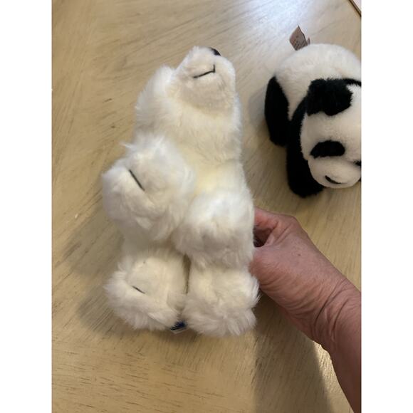 2- World Wildlife Fund 8" Polar Bear & Panda Bear GUND Plush Stuffed Animals 2 - Picture 13 of 16
